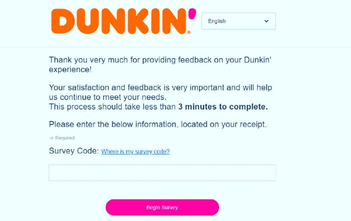 DunkinRunsOnYou-survey